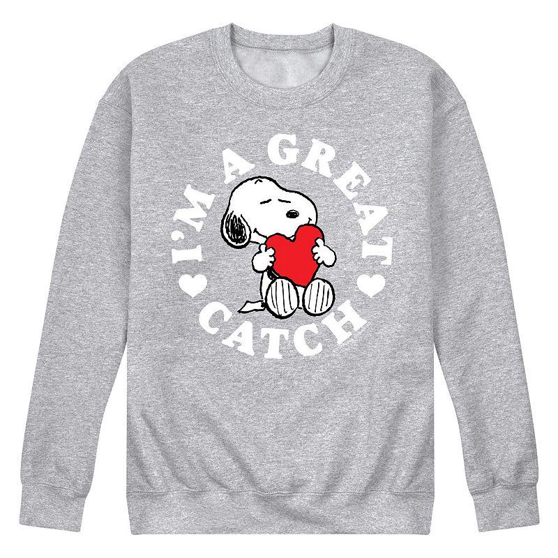 Men's Peanuts Great Catch Fleece Sweatshirt,  Product Image