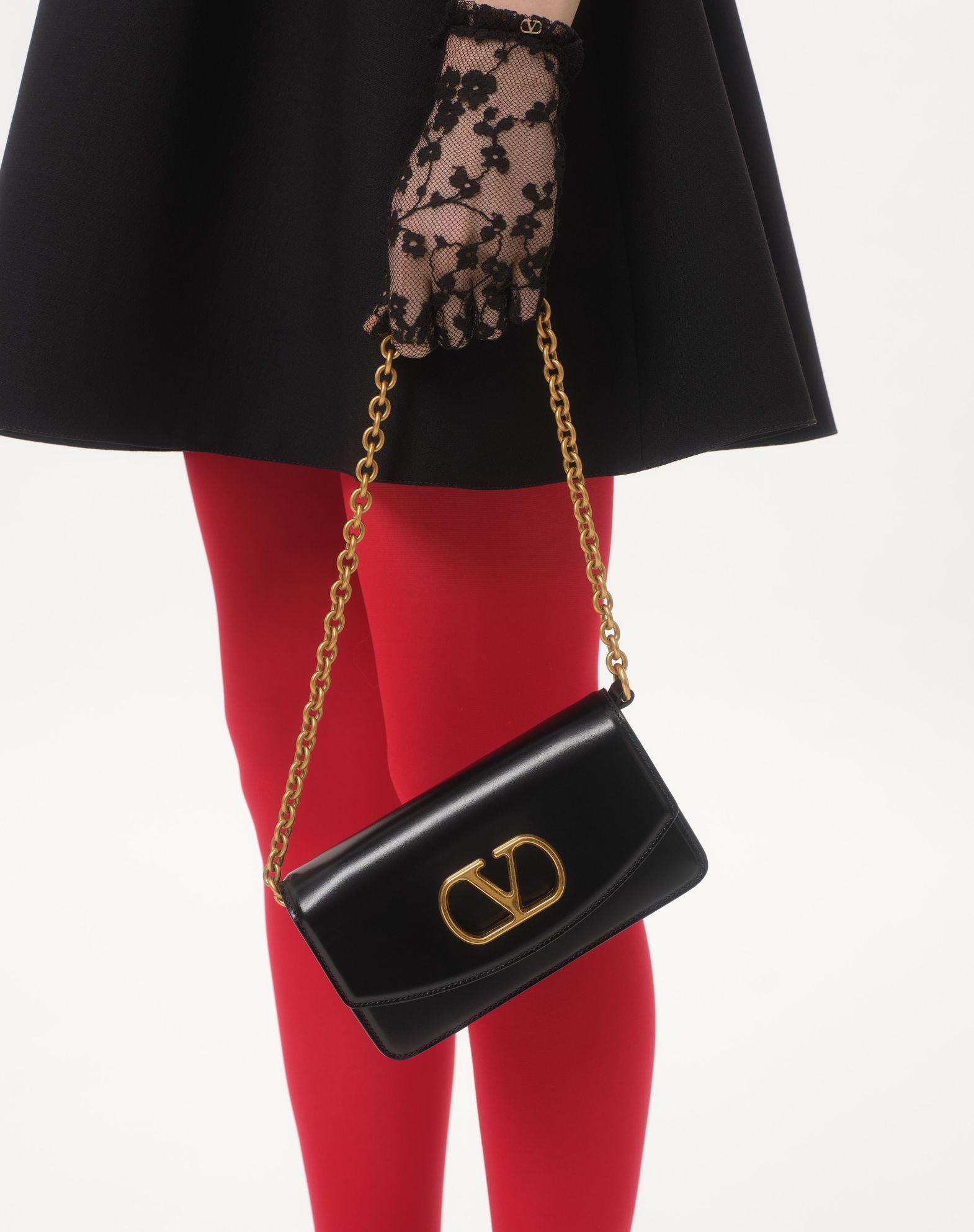 Valentino Garavani Vain Clutch Bag In Shiny Calfskin Product Image