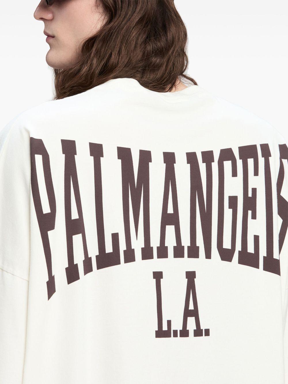 College drop-shoulder cotton T-shirt  Product Image