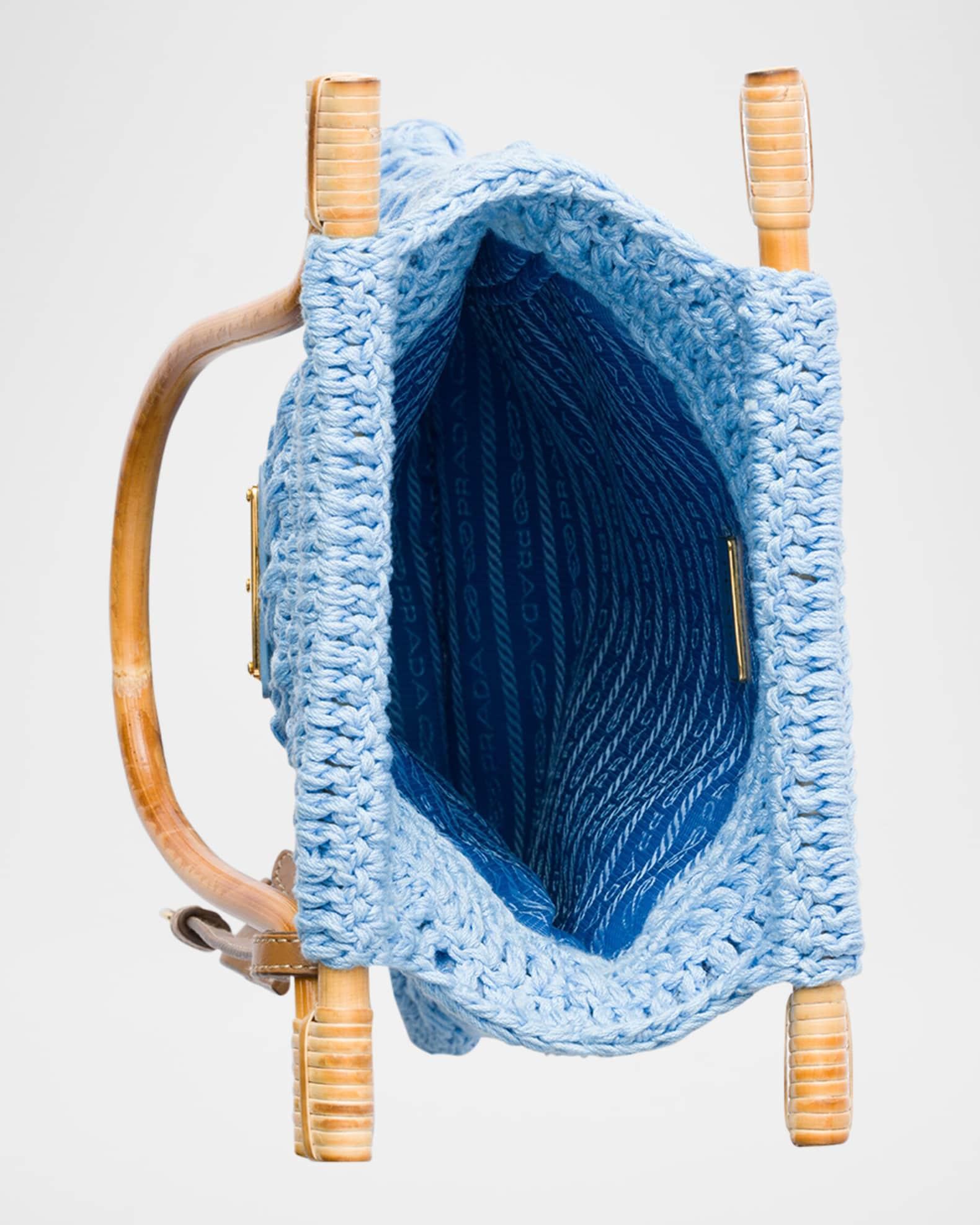 Cotton Crochet Mini Top-Handle Bag Product Image