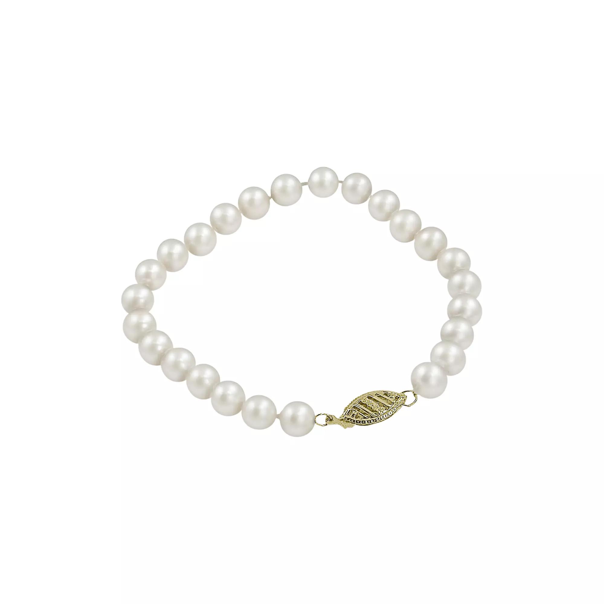 PearLustre by Imperial 10k Gold Freshwater Cultured Pearl Bracelet - 8-in., Women's,  Product Image