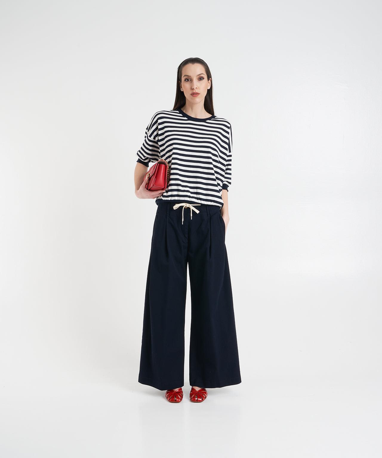 Half sleeve knit sweater Product Image