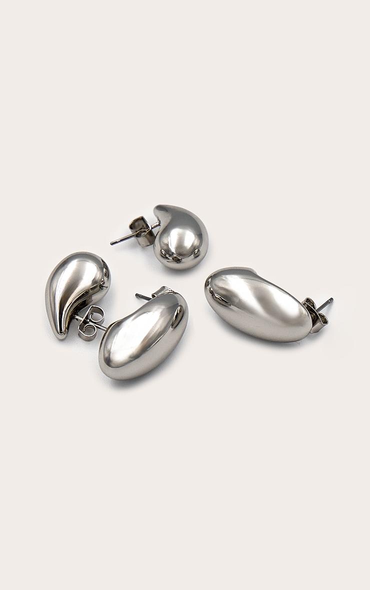 Silver Tear Drop Multi Pack Earrings Product Image