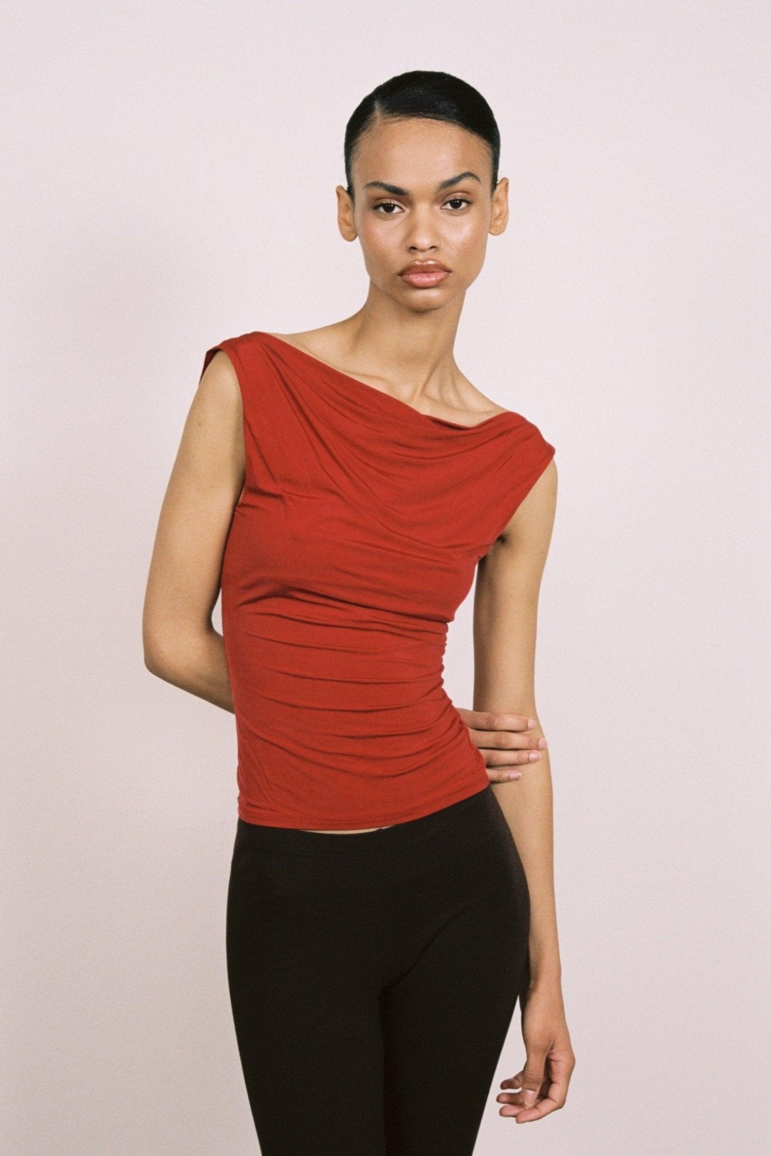 LANI TOP - BLUSH VEGAN SILK Product Image