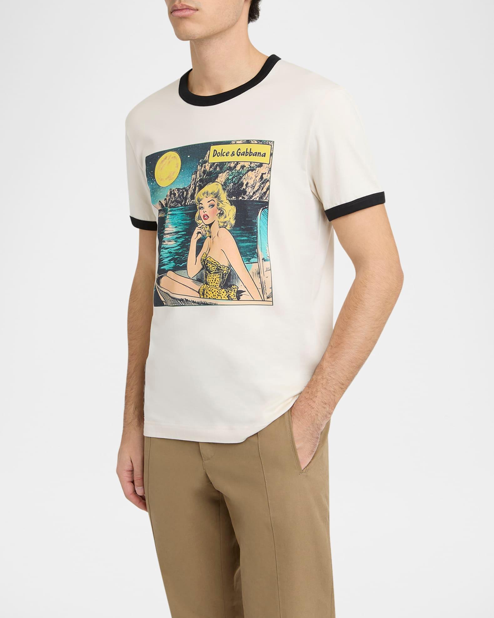 Men's Cotton Pin-Up Graphic T-Shirt Product Image