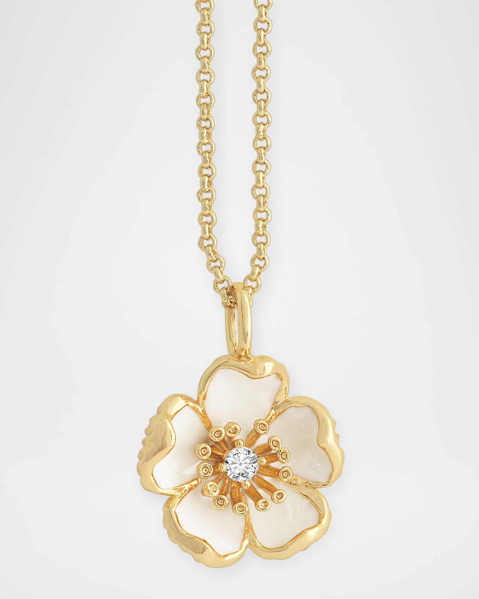 Wildflowers Enameled Pendant Necklace Product Image