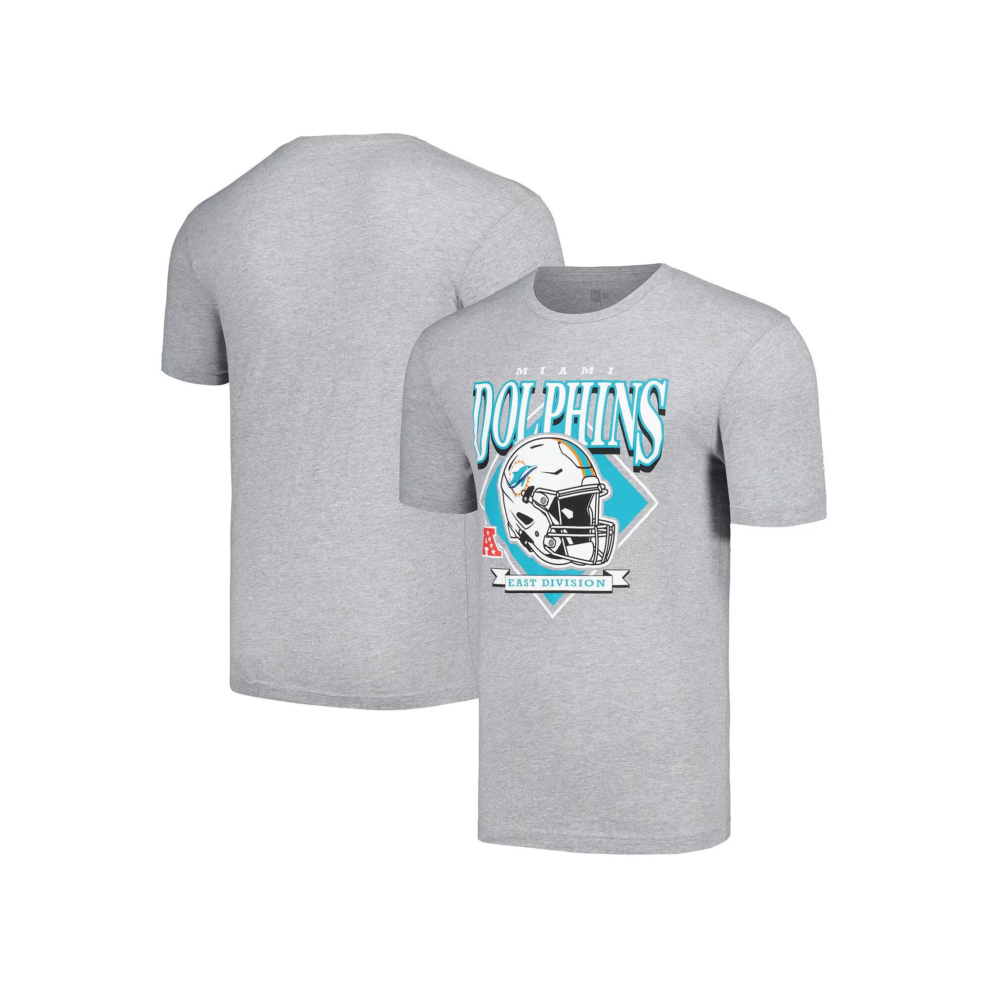 Men's New Era Gray Miami Dolphins Team Logo T-Shirt,  Product Image