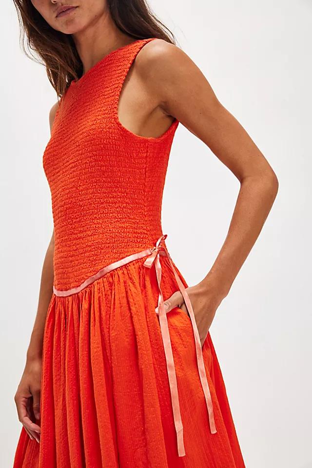 Nightingale Seersucker Midi Dress Product Image