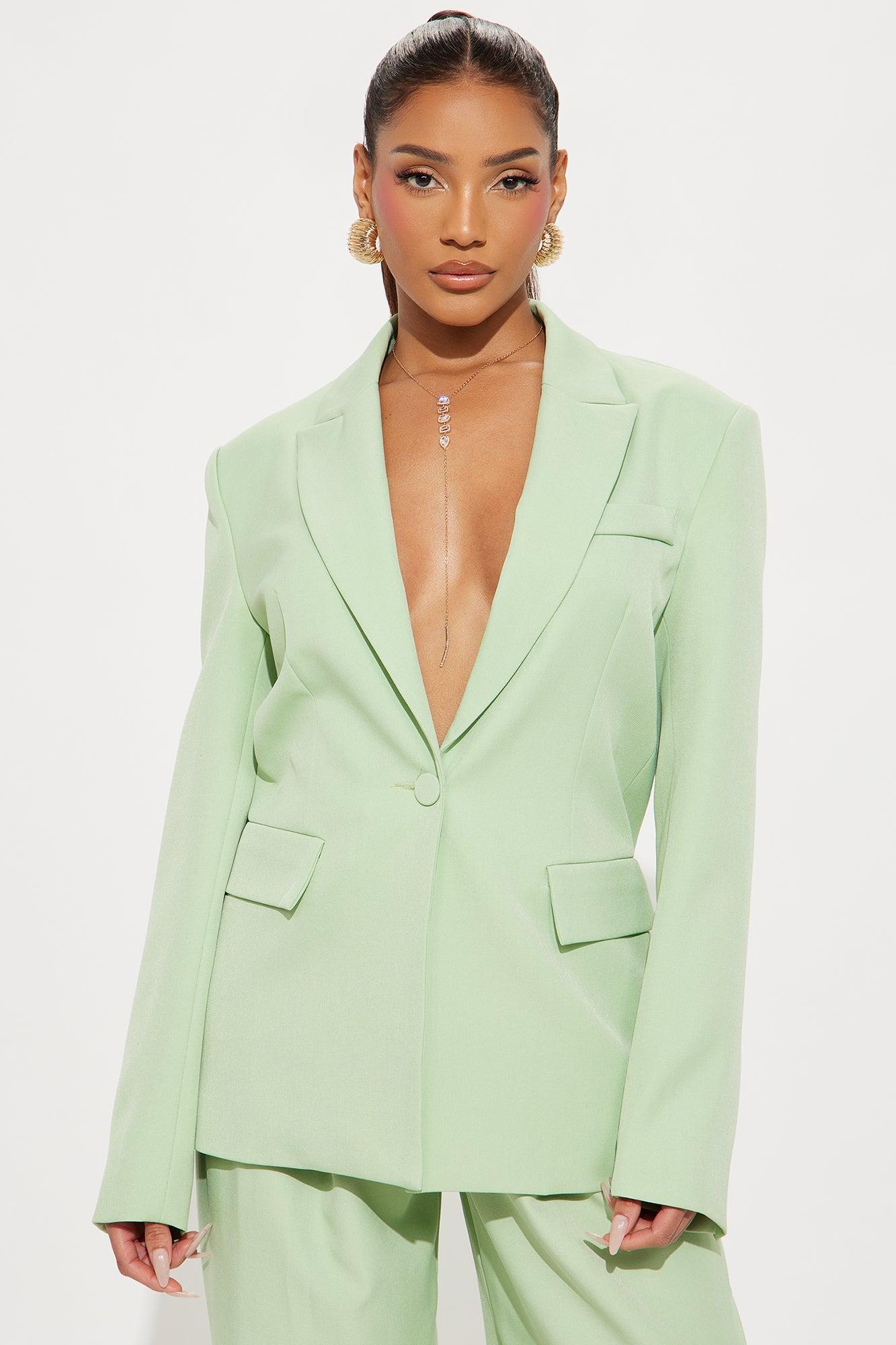 Power Suit Icon Pant Set - Sage Product Image