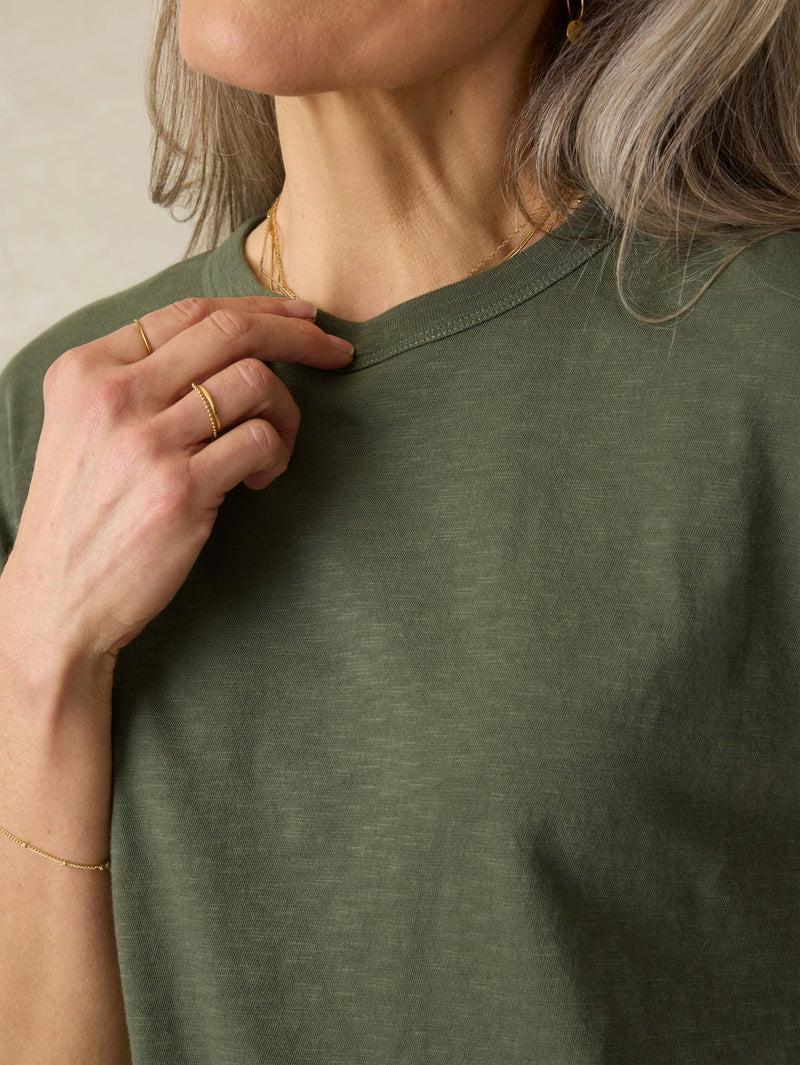Sunwashed Regenerative Cotton Vintage Tee - Thyme Product Image