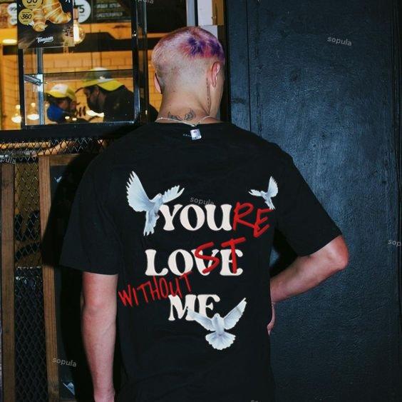 You Re Lost Without Me & Peace Dove Graphic Cotton T-Shirt Product Image