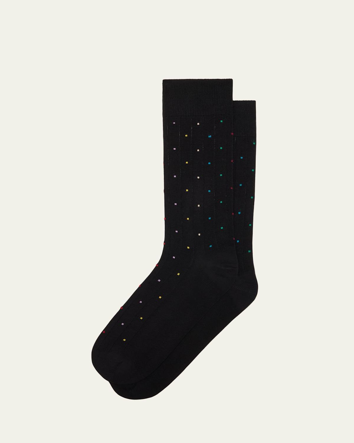 Men's Signature Dot Print Crew Socks Product Image
