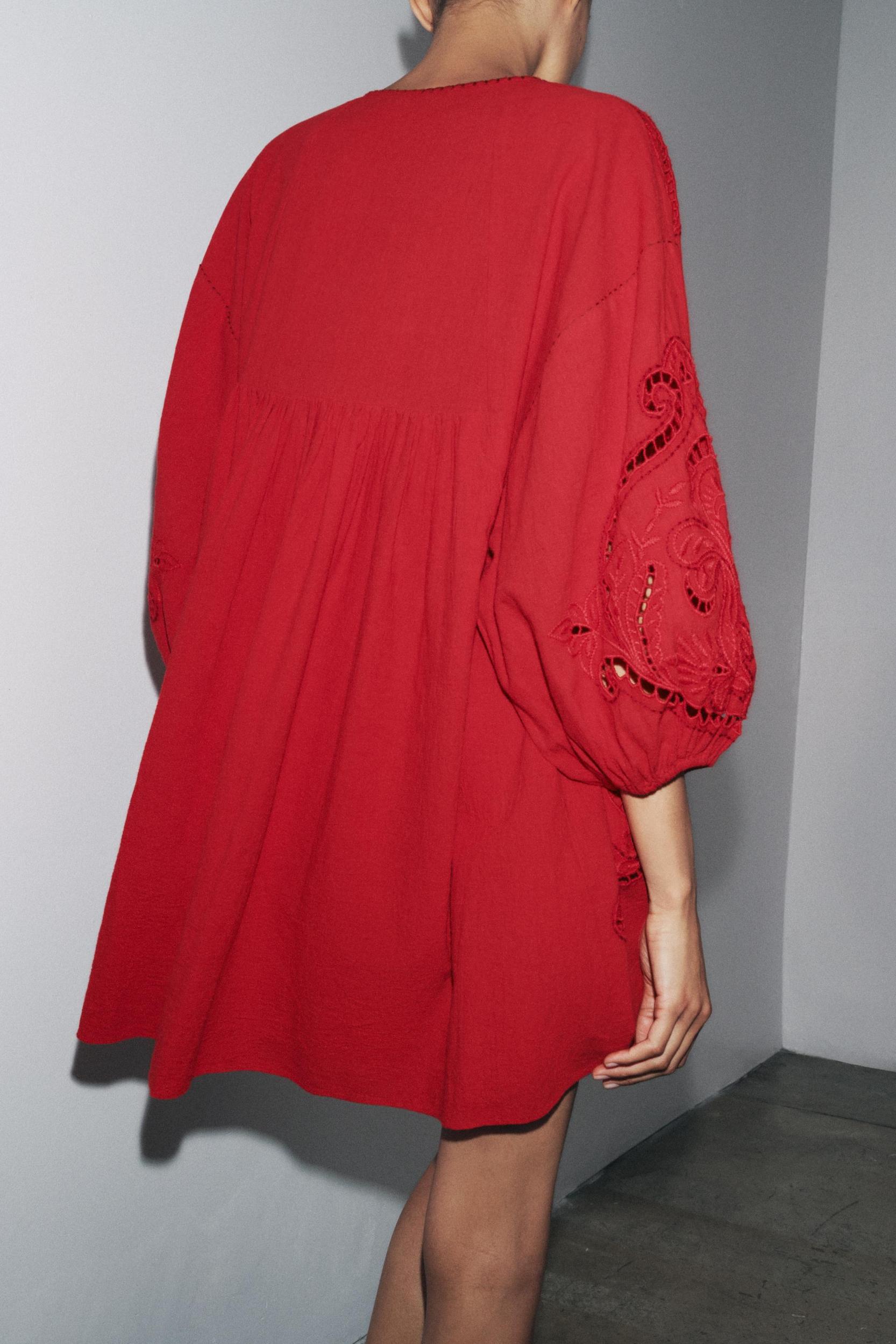 ZW COLLECTION SHORT EMBROIDERED DRESS Product Image