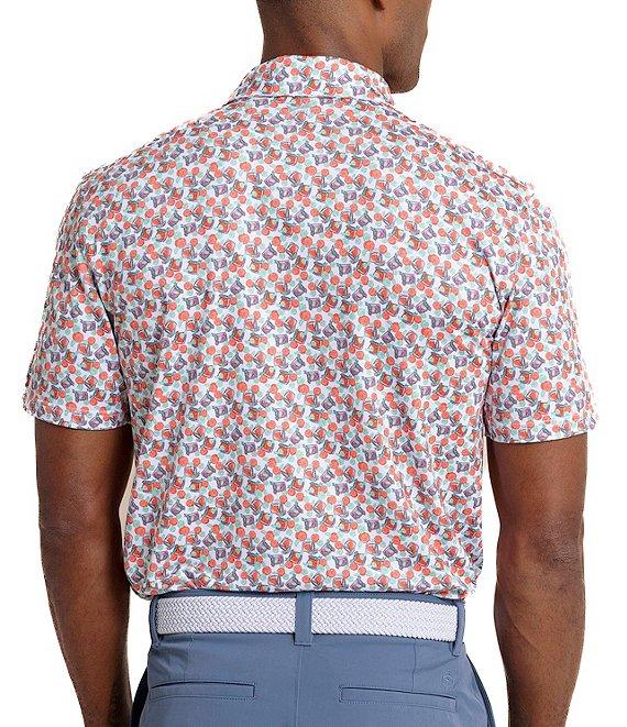 Southern Tide Driver Palmoa Paradise Printed Short Sleeve Polo Shirt Product Image