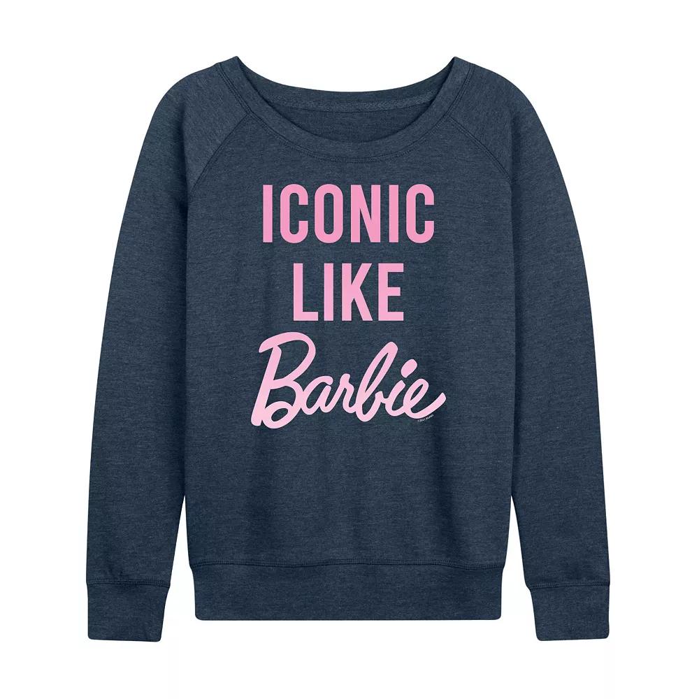 Women's Barbie® Iconic French Terry Long Sleeve Tee, Girl's,  Product Image