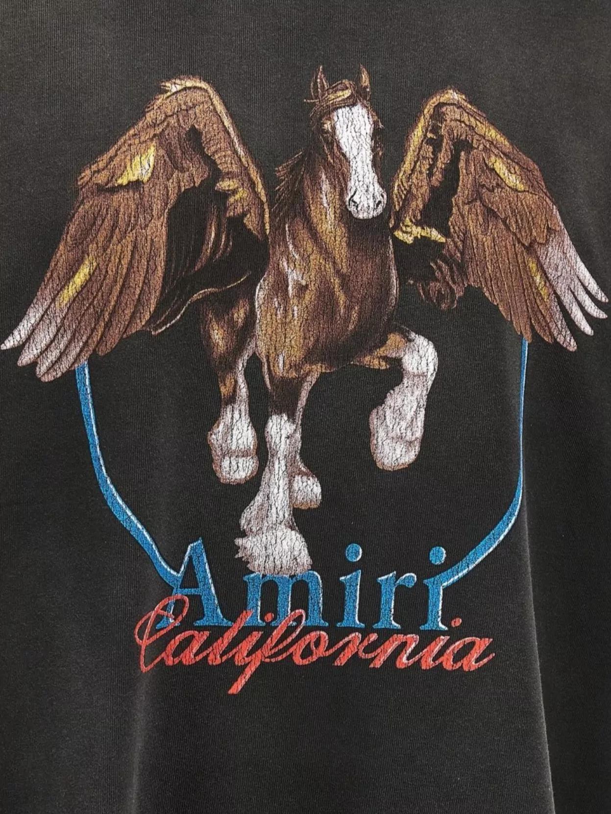 AMIRI Men's Vintage Wash Pegasus T-shirt T-shirt In Black Product Image