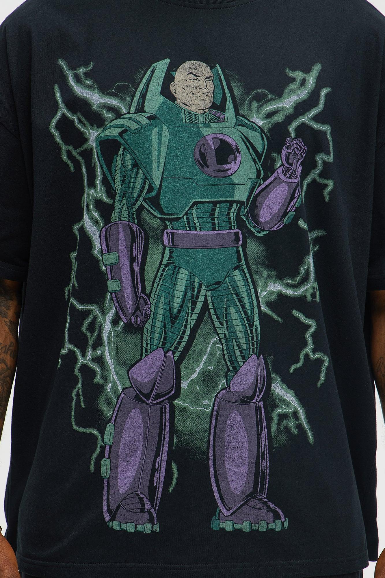 Superman Lex Luthor Oversized Short Sleeve Tee - Black Male Product Image