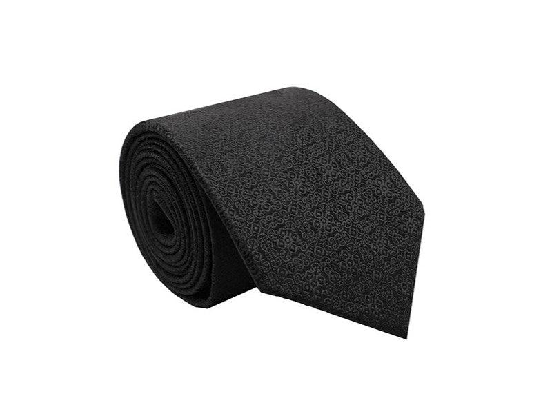 Black Jacquard Pattern Tie Product Image