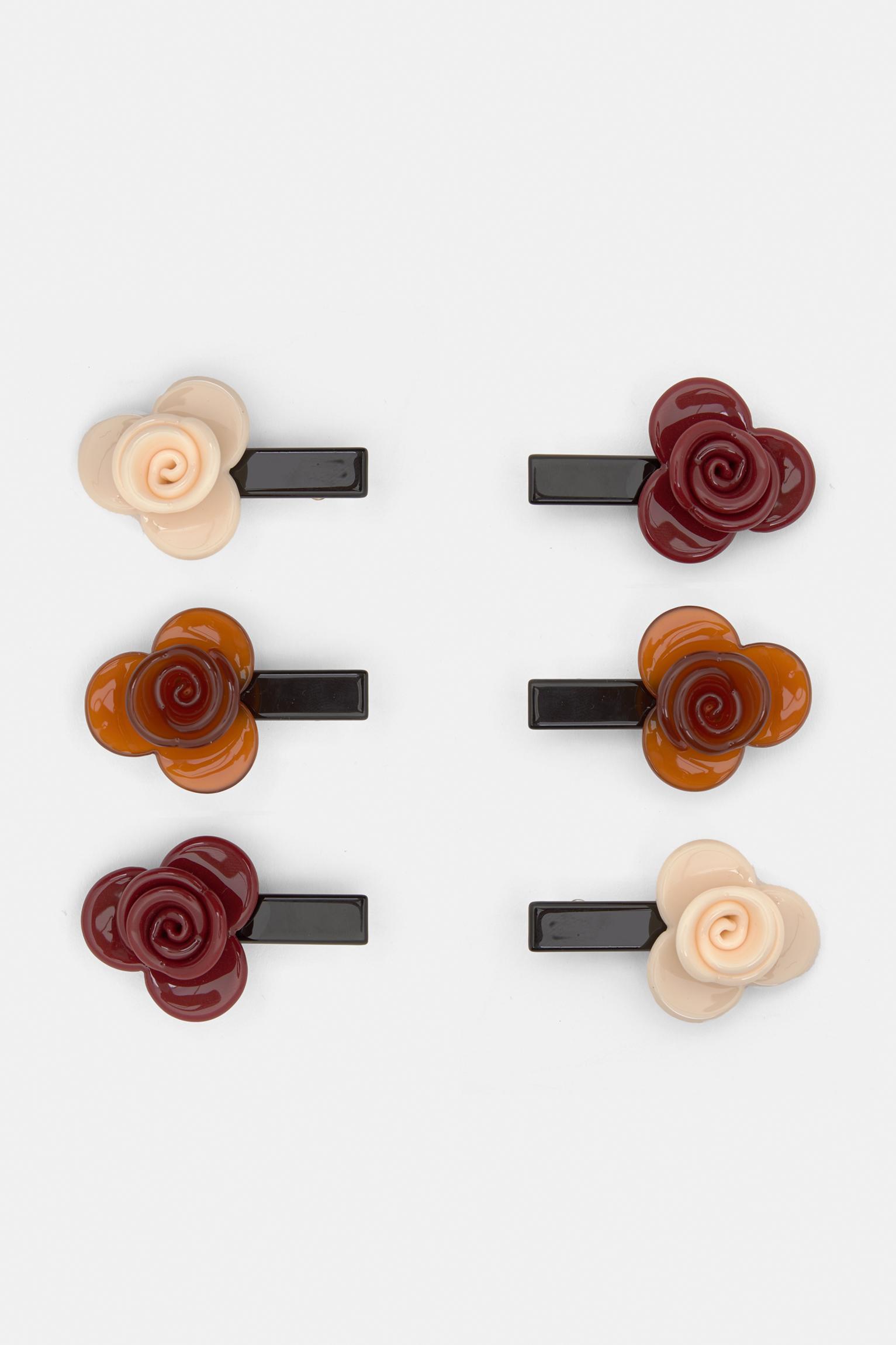 6-pack of flower hair clips Product Image