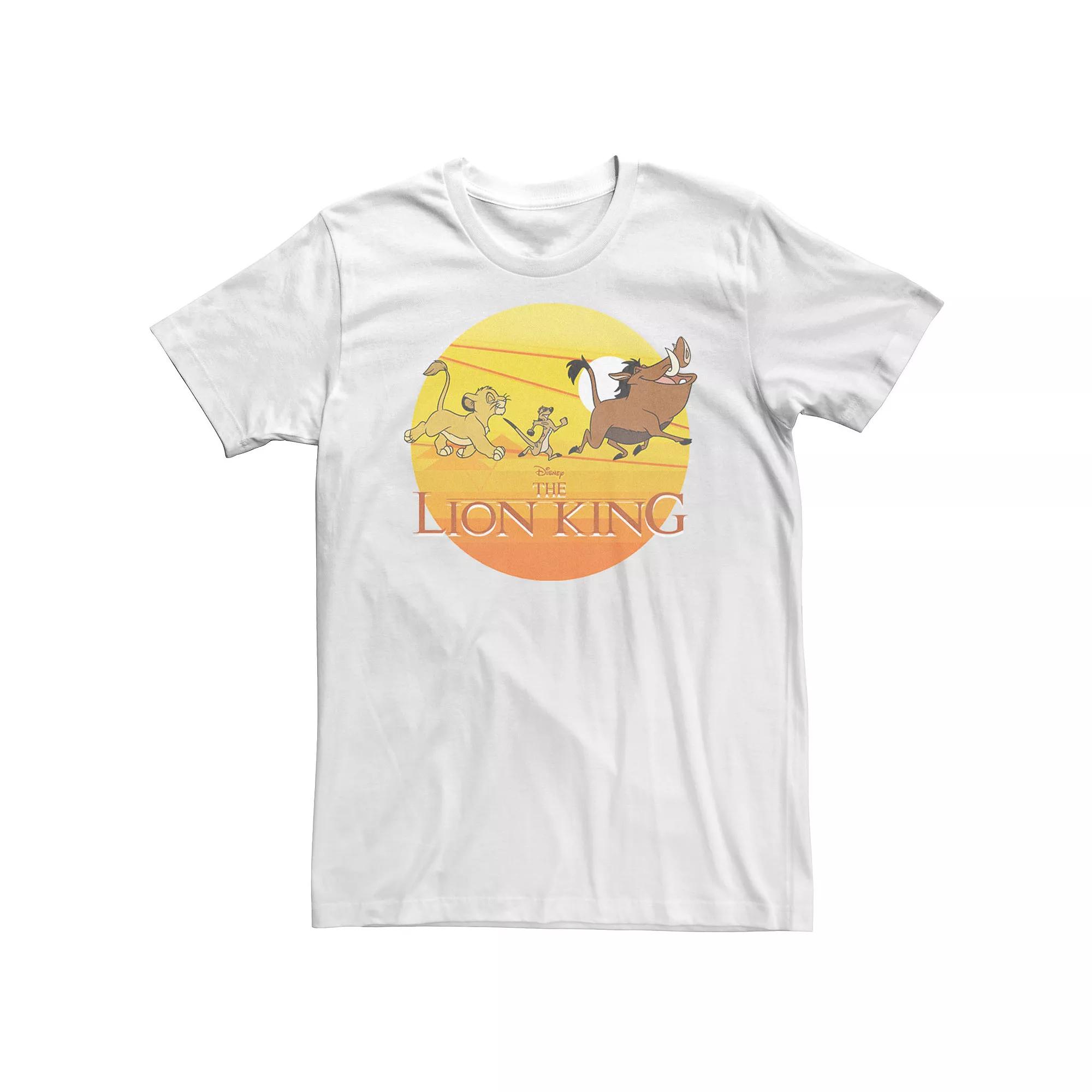 Big & Tall Disney Lion King Sunset Geometric Pride Tee, Men's, Size: 3XL Tall, White Product Image