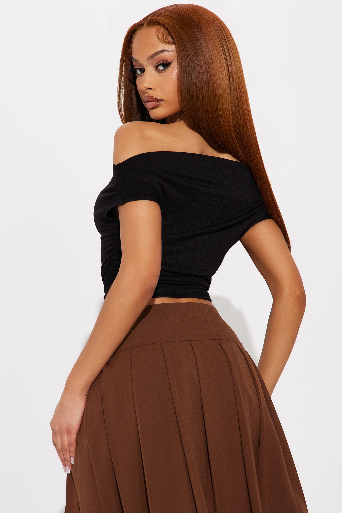 Nikita Off Shoulder Top - Black Product Image