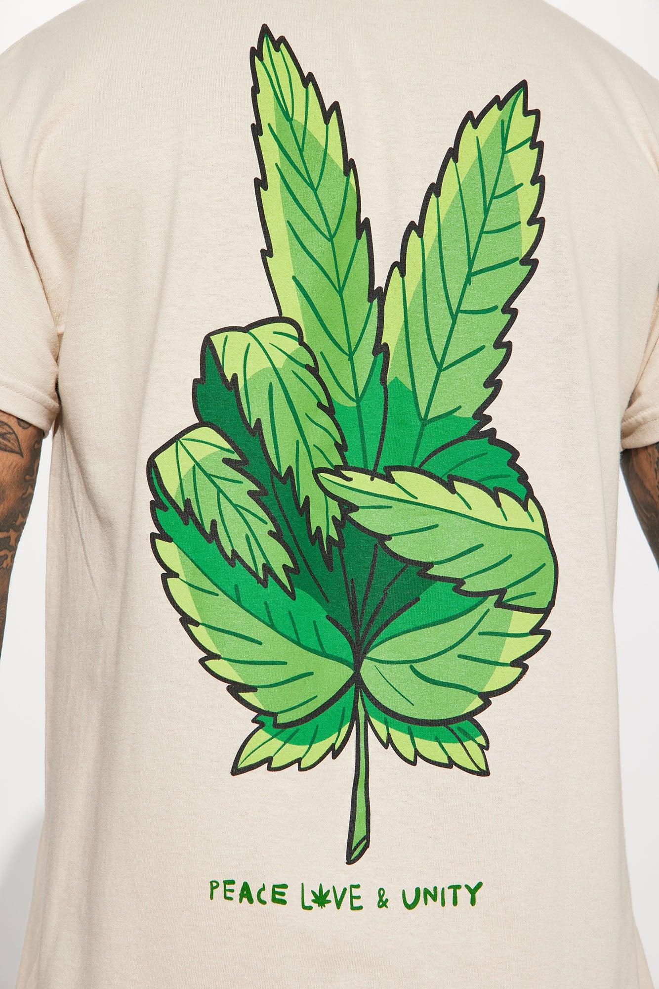 Peace Love And Unity Short Sleeve Tee - Taupe Product Image