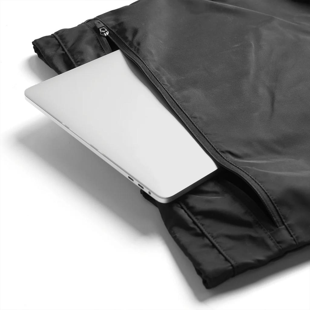 0963. Waterproof Drawstring Rec Bag - Black Product Image