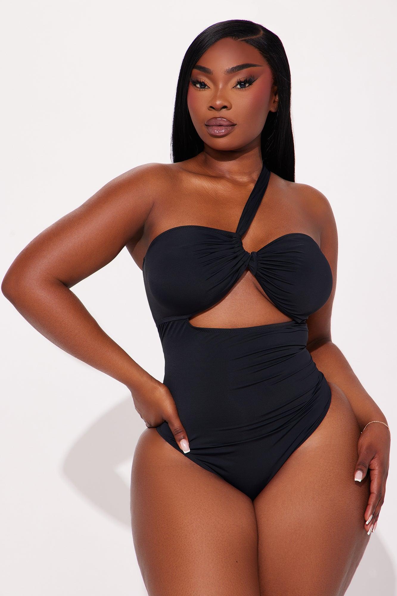 Ready For The Summer Cutout 1 Piece Swimsuit - Black Product Image