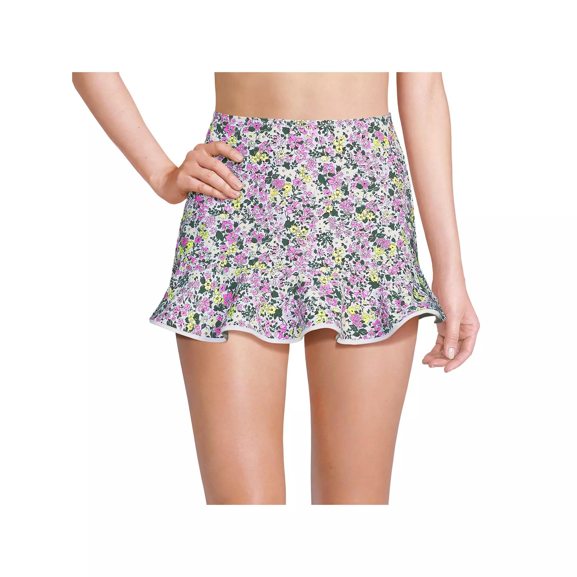 Women's Lands' End Ruffle Hem Mini Swim Bottoms,  Product Image