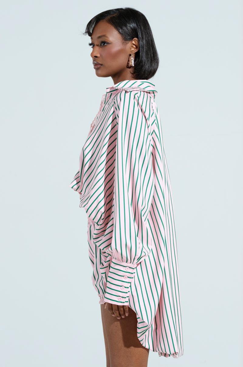 HAMPTONS STRIPED BUTTON UP Product Image