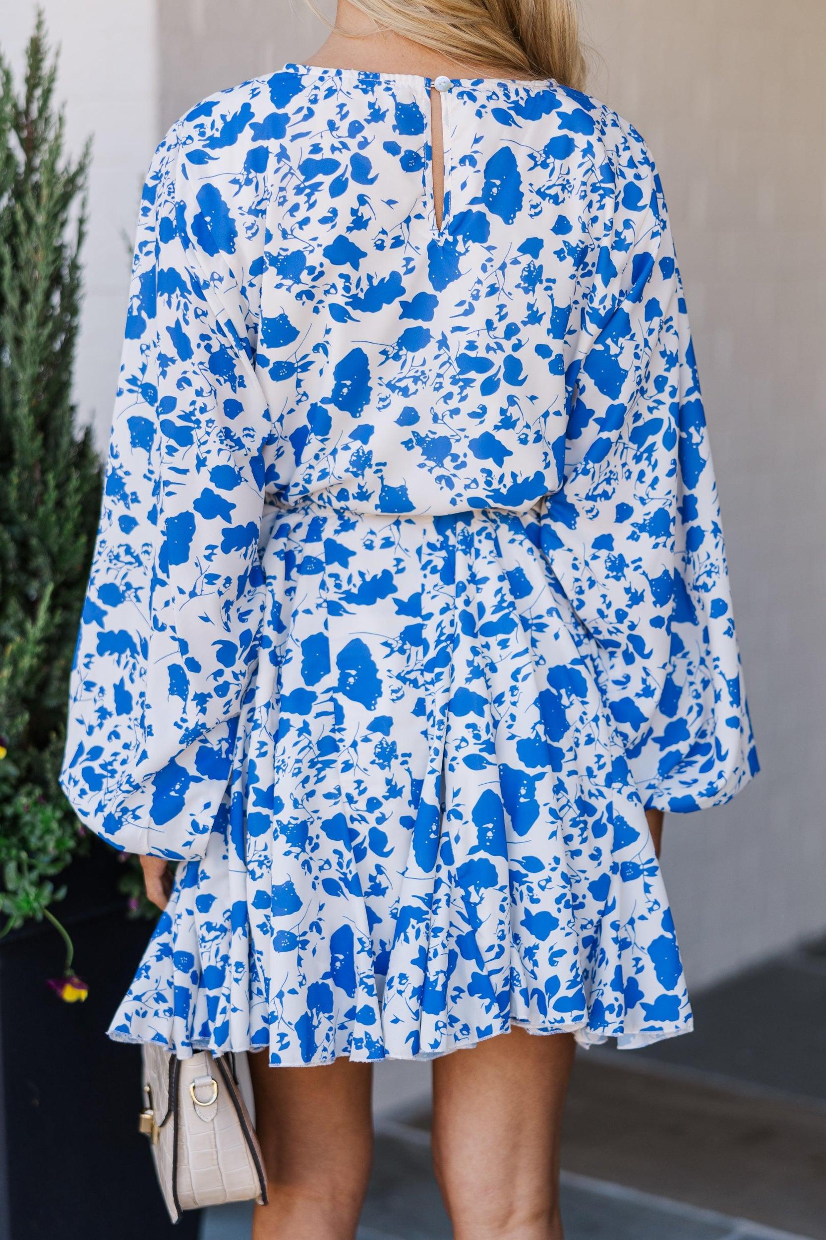 Stay Close Blue Floral Dress Female Product Image