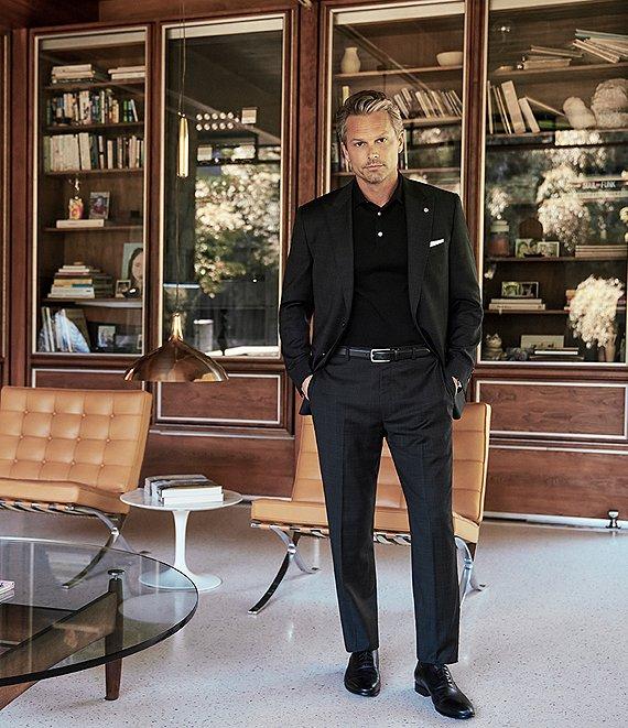 Hart Schaffner Marx New York Modern Fit Flat Front Fancy Pattern 2-Piece Suit Product Image