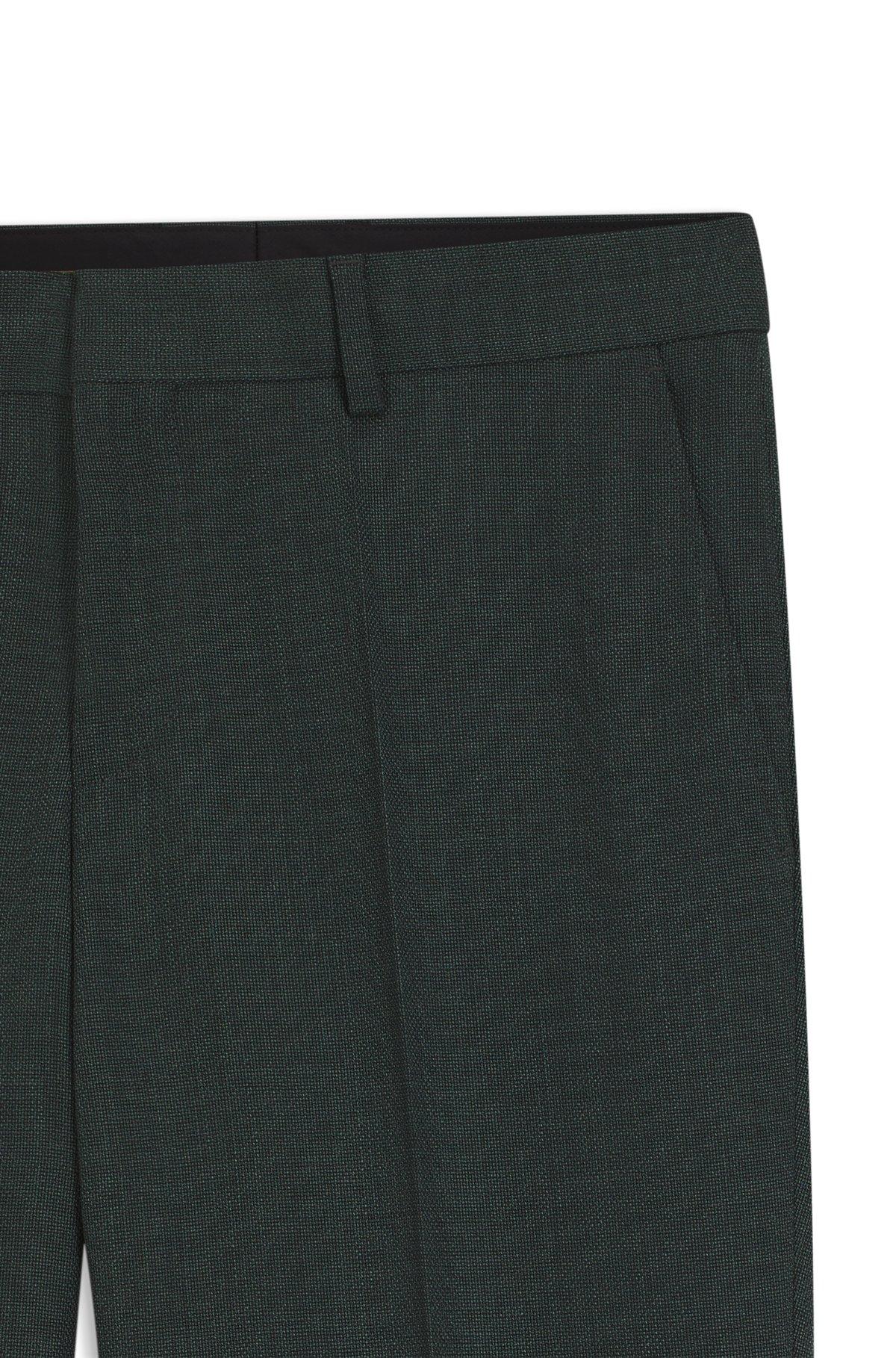 Patterned slim-fit trousers in stretch wool Product Image