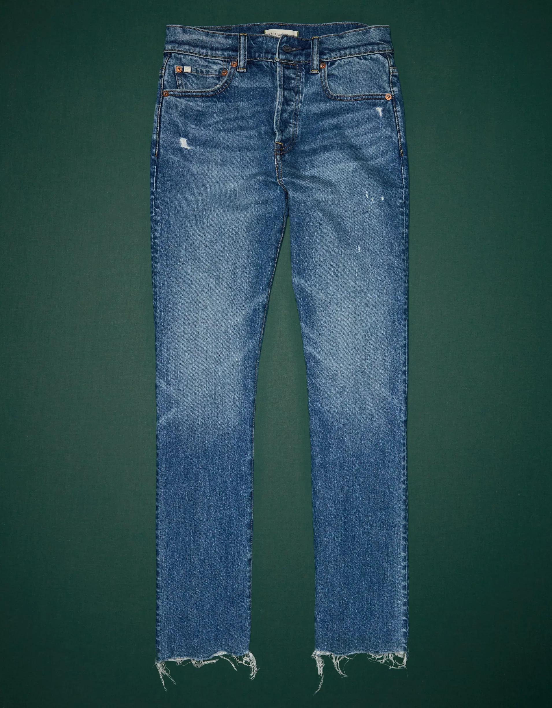 AE77 Premium Straight Crop Jean Product Image