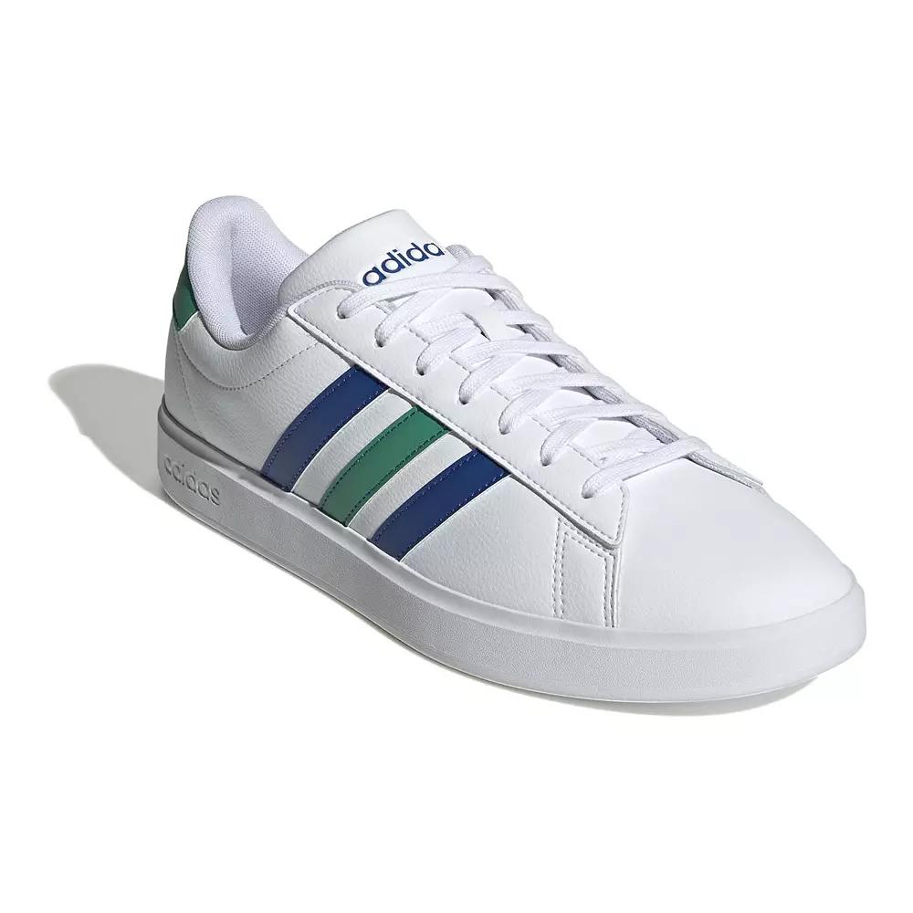 adidas Grand Court 2.0 Cloudfoam Men's Shoes, Size: 7, White Royal Green Product Image