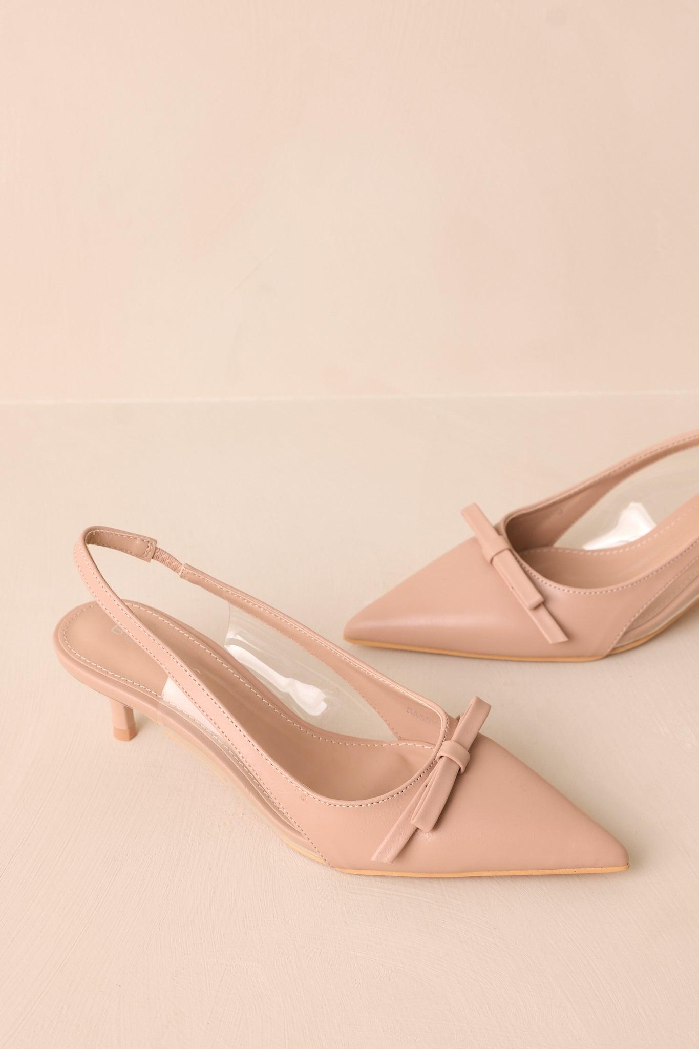 Regal Steps Beige Slingback Kitten Heels Product Image