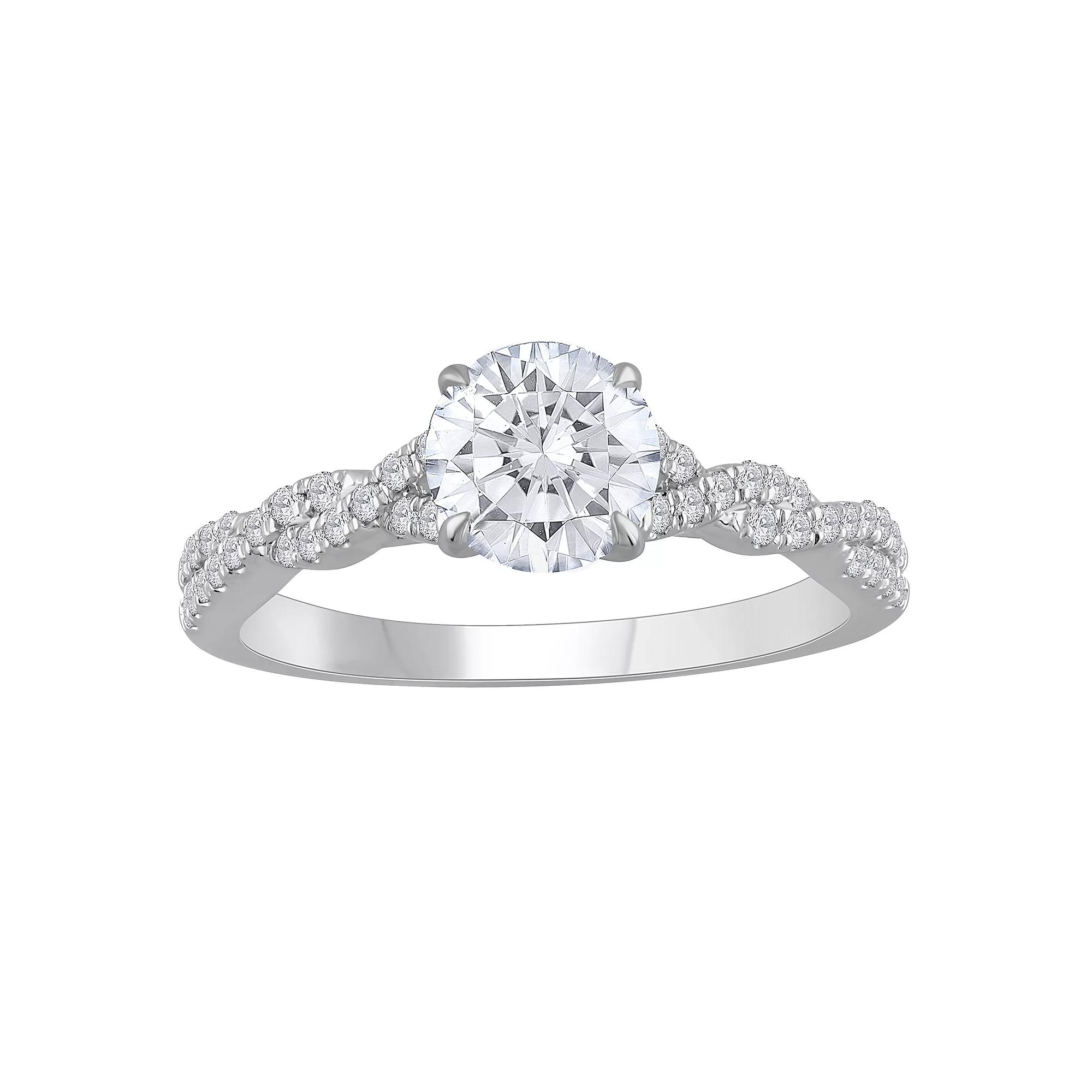 Diamond Medley 14k White Gold 1 1/4 Carat T.W. Lab-Grown Diamond Engagement Ring, Women's, Size: 7, 14k Whgold Product Image