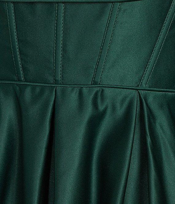 Blondie Nites Stone Sweetheart Drape Neck Tie Back A-Line Ball Gown Product Image