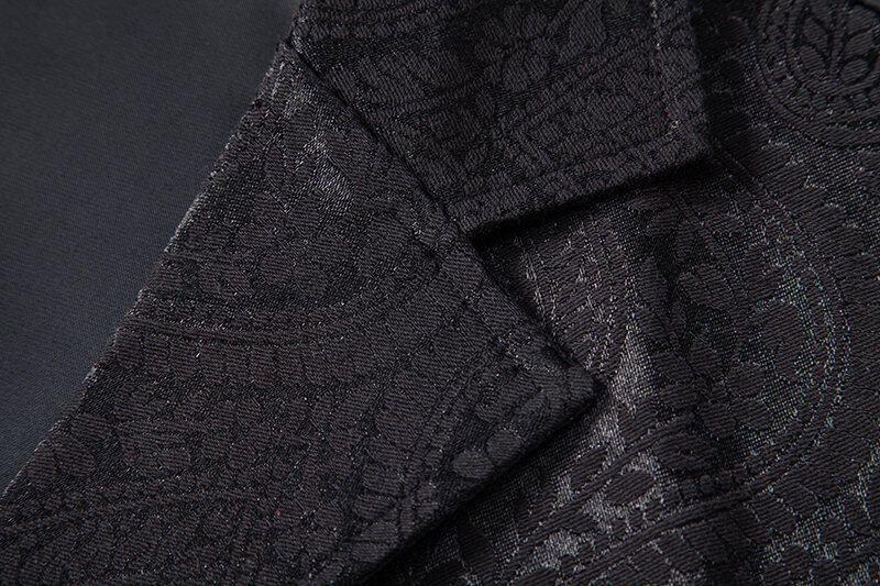 Notch Lapel Jacquard Button Vest Product Image