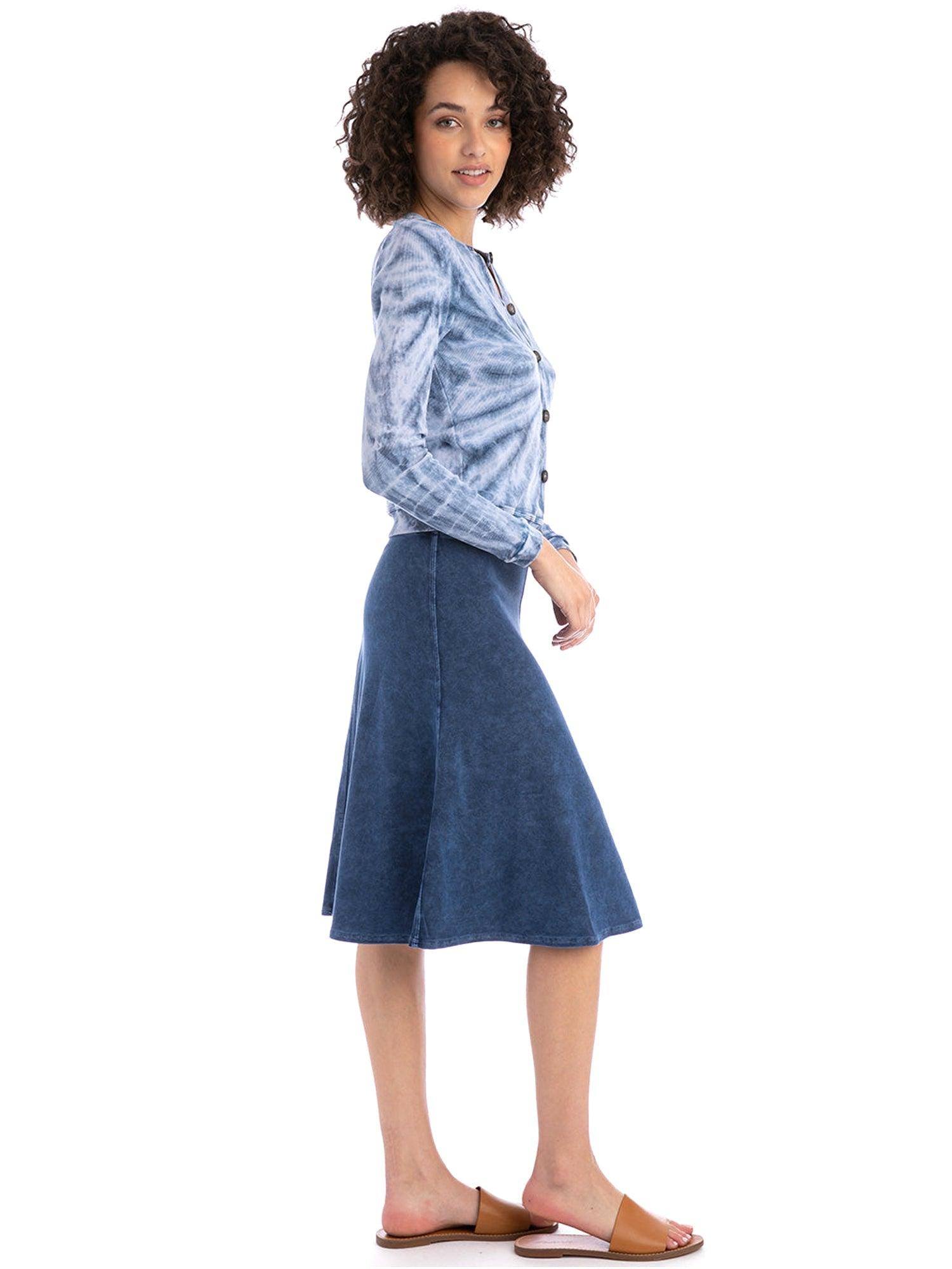 Hard Tail Flat Waist Knee Skirt B-145 Product Image