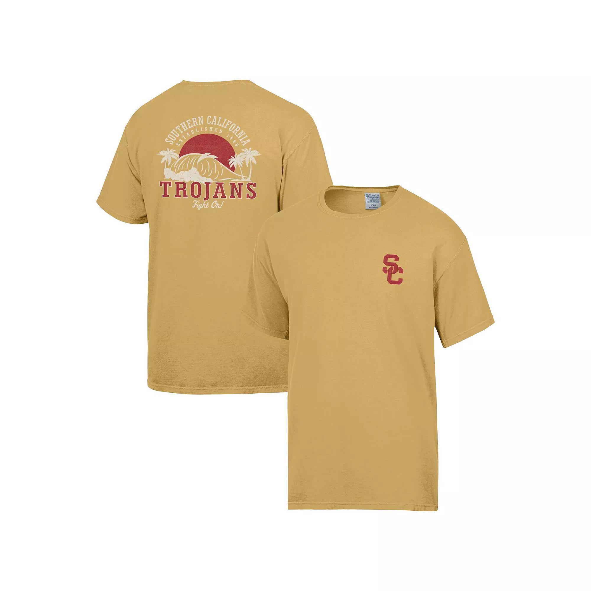 Men's ComfortWash  Gold USC Trojans Team Color Wave T-Shirt, Size: XL Product Image