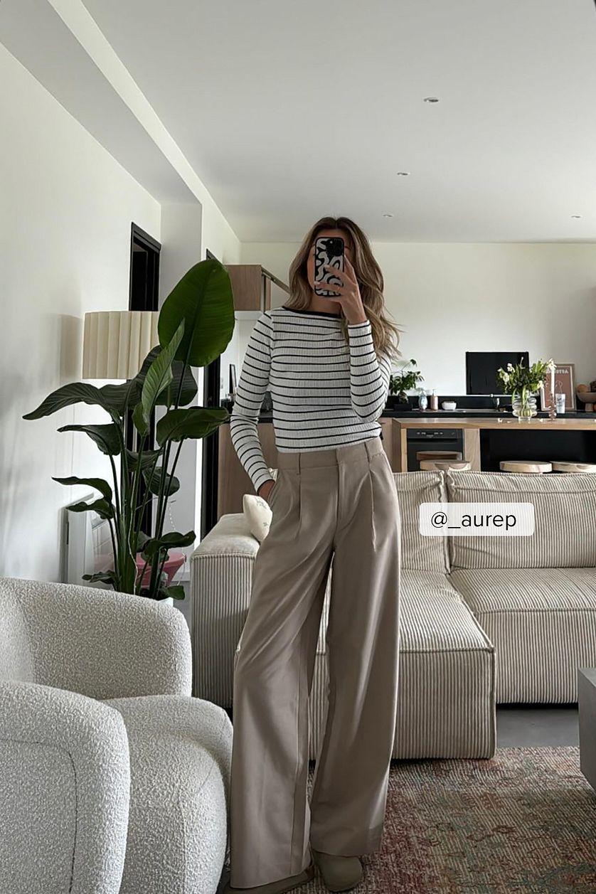 Deep Back Stripe Top Product Image