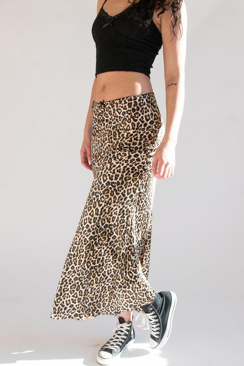 Patterned Satin Slip Skirt Product Image