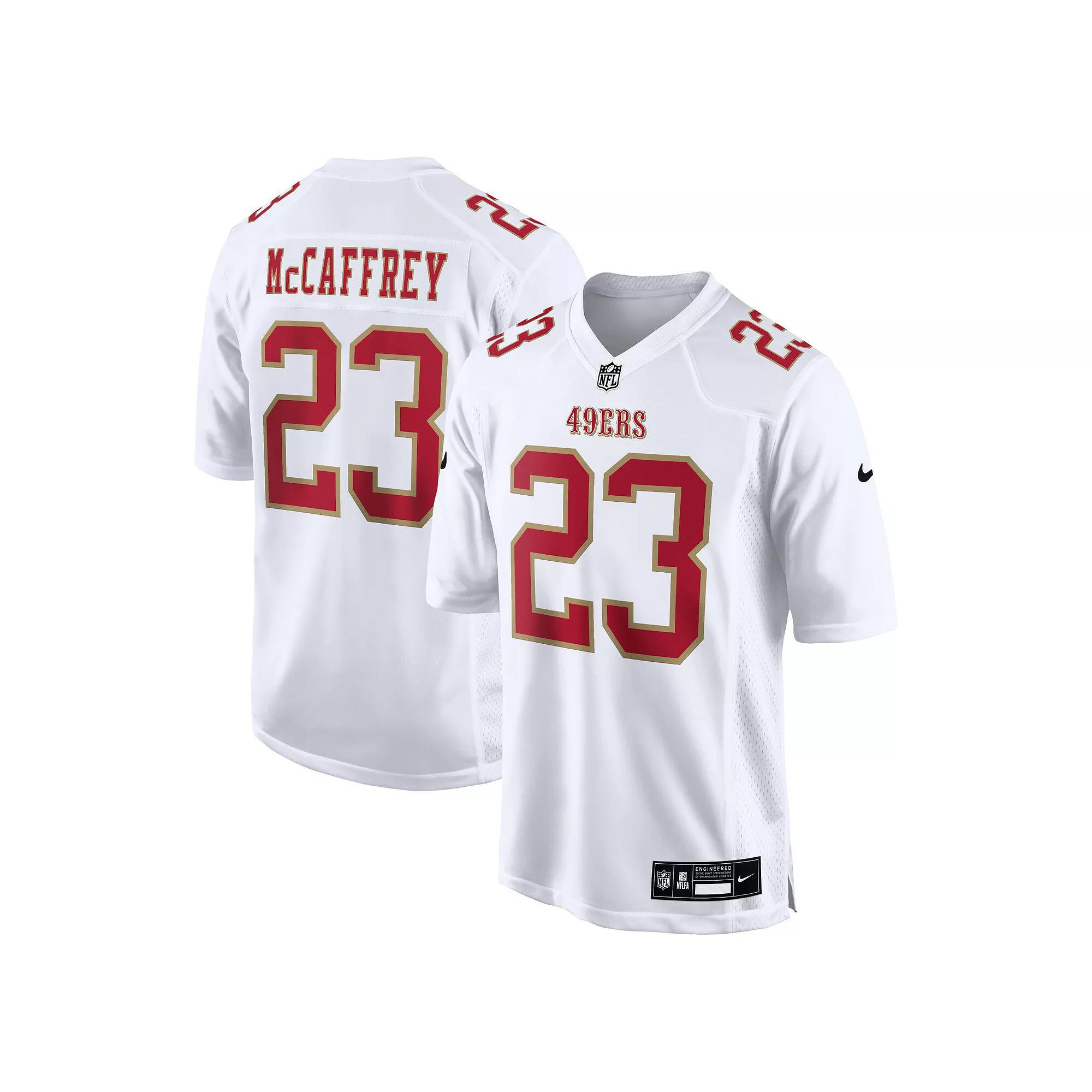 Men's Nike Christian McCaffrey Tundra White San Francisco 49ers Fashion Game Jersey,  Product Image