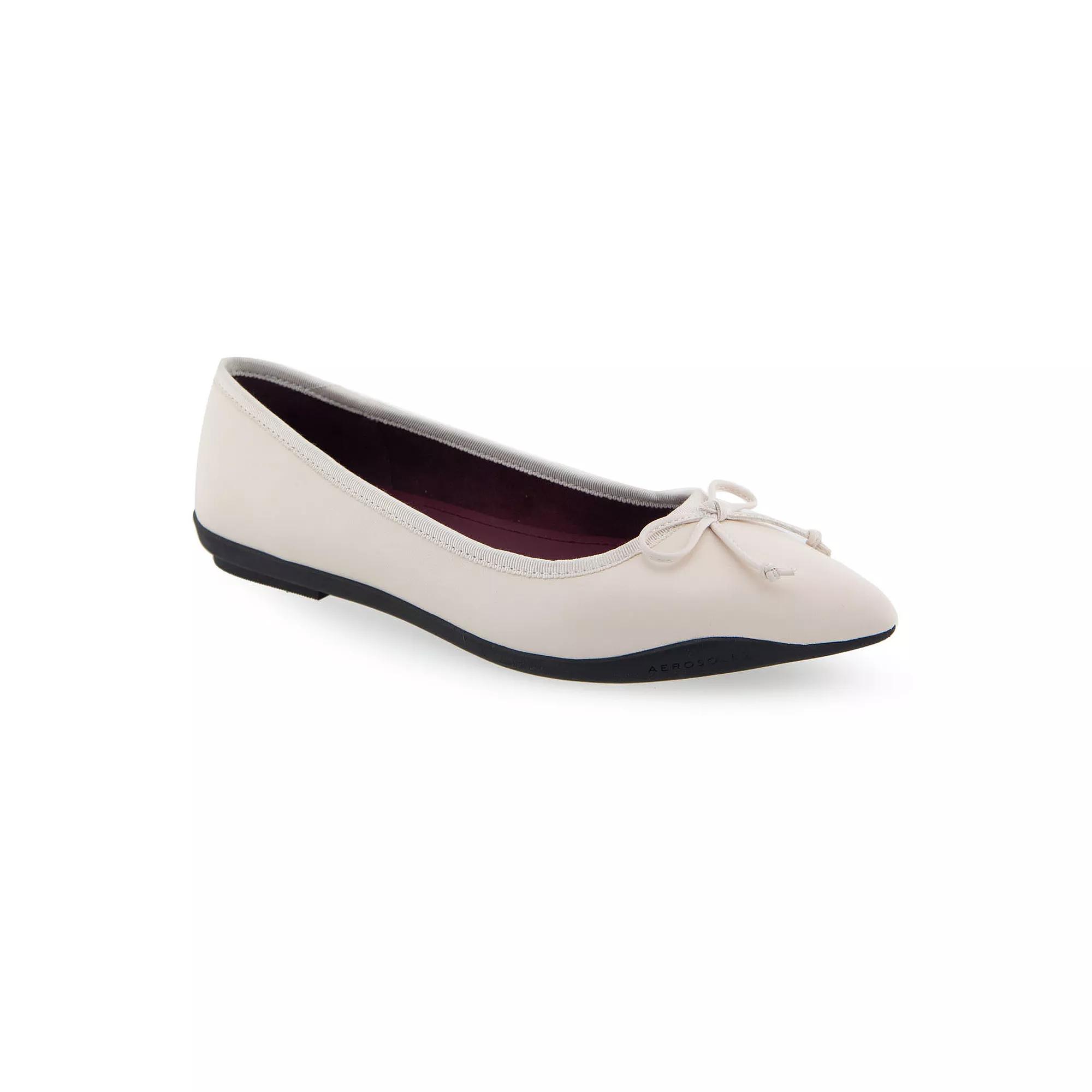 Aerosoles Dumas Women's Leather Ballet Flats, Size: 5, Eggnog Leather Product Image