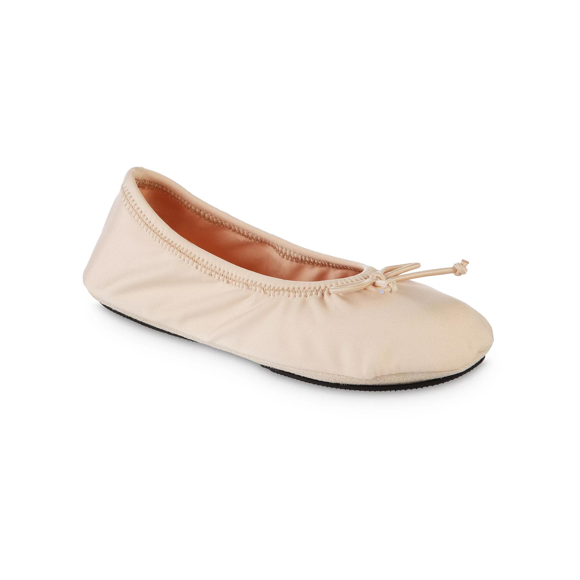 MUK LUKS Womens Ballerina Slippers Pink Smile Product Image