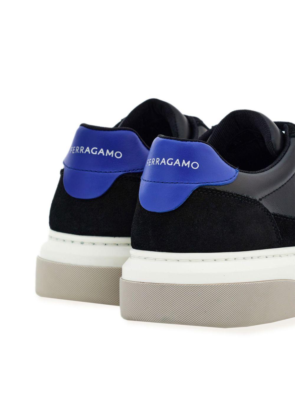 Gancini panelled leather sneakers Product Image