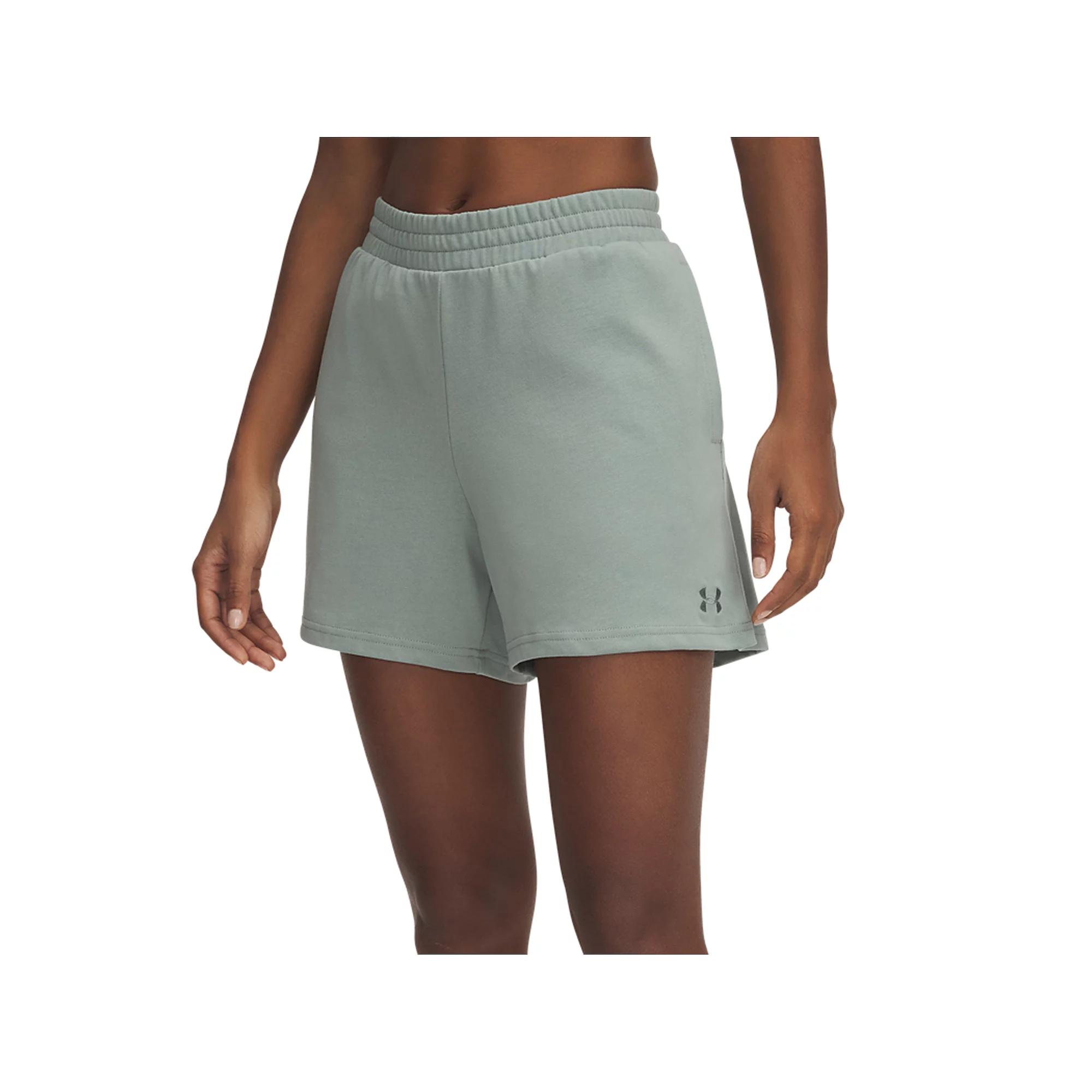 Women's Under Armour Rival Knit Shorts, Size: Medium, Silica Green Product Image