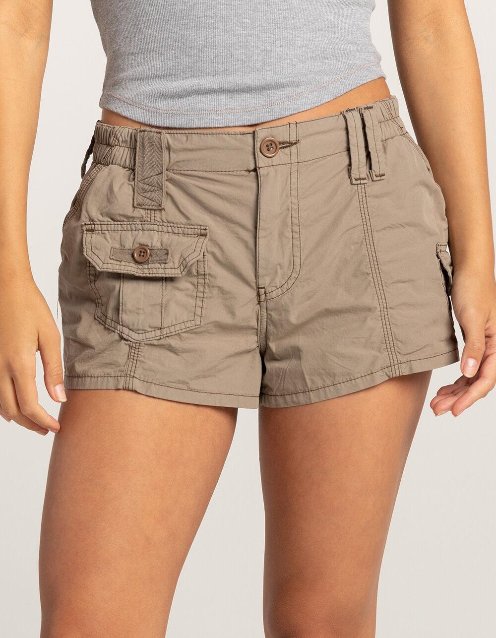 BDG Urban Outfitters Y2K Womens Mini Cargo Shorts - OLIVE Product Image