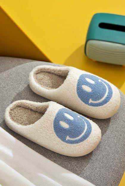 Smile Face Soft Plush Slippers Product Image